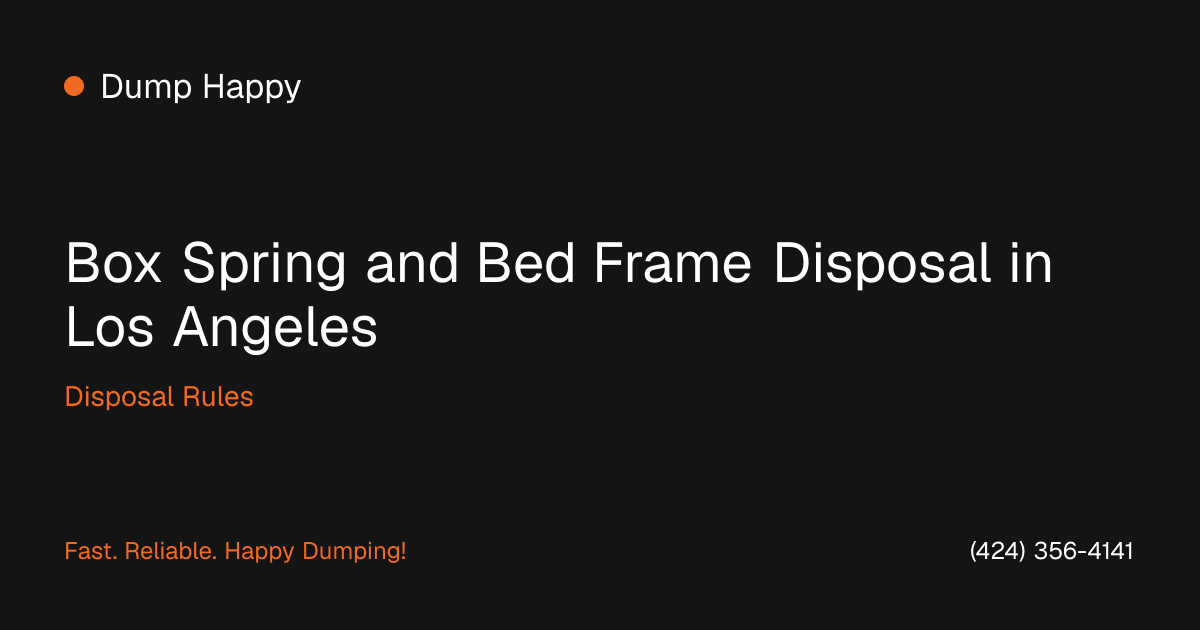 Box spring and disassembled metal bed frame ready for haul-away in Los Angeles