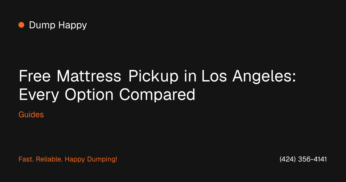 Old mattress waiting for a scheduled pickup outside a Los Angeles home