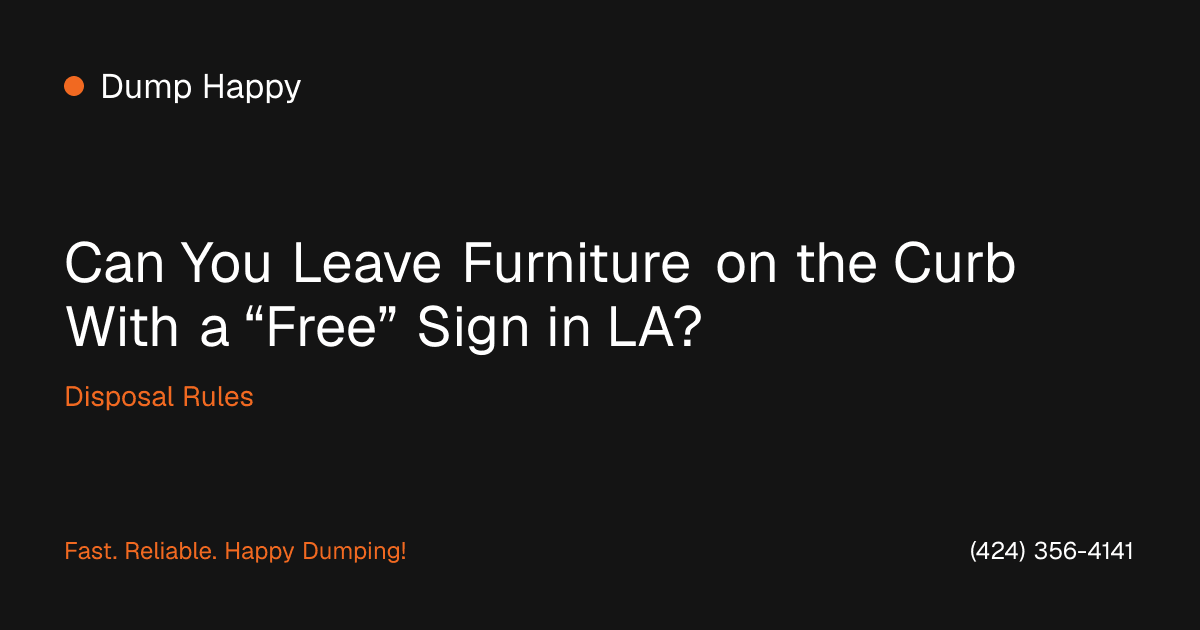 Couch on a Los Angeles sidewalk with a handwritten free sign
