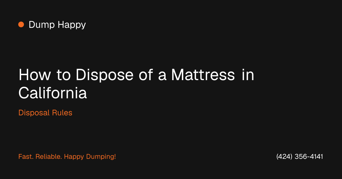 Old mattress being loaded for recycling in California