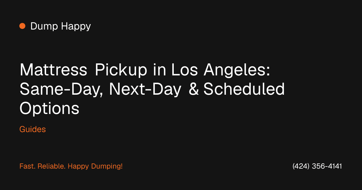 Junk removal crew loading a mattress into a truck for pickup in Los Angeles